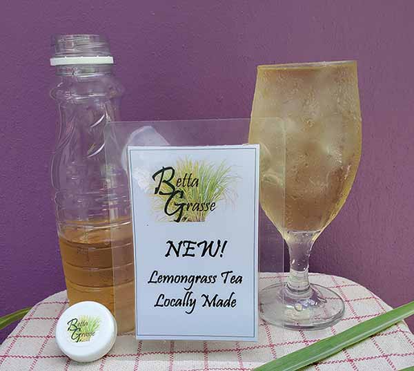 Lemongrass Tea , a healthy beverage locally made on Bonaire by Betta Grasse
